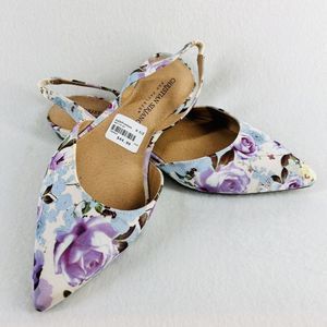 Christian Siriano for Payless Women's Flat Shoes Betty Floral Sz6.5 Fg10